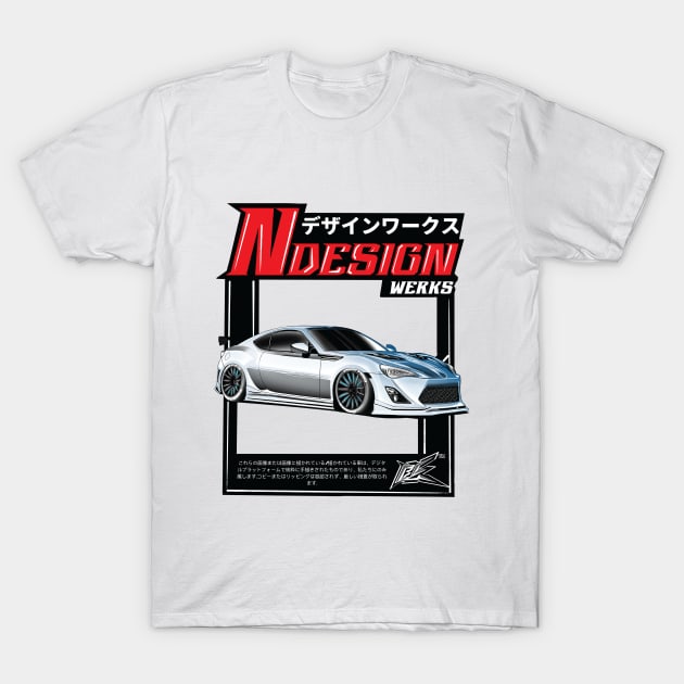 scion frs white blue T-Shirt by naquash